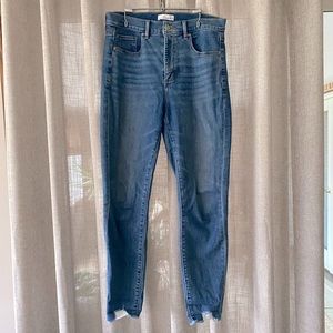 loft high waist skinny jeans